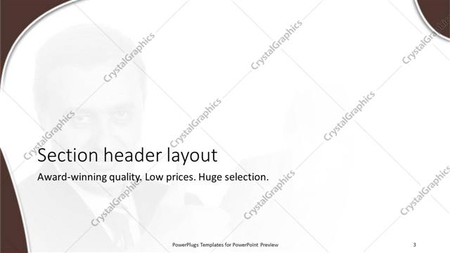 Section Header presentation slide layout