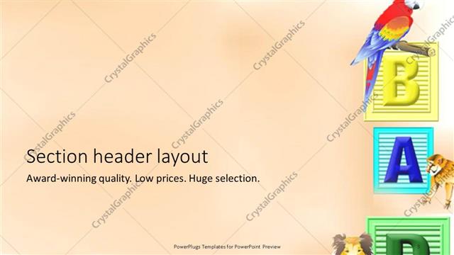 Section Header presentation slide layout