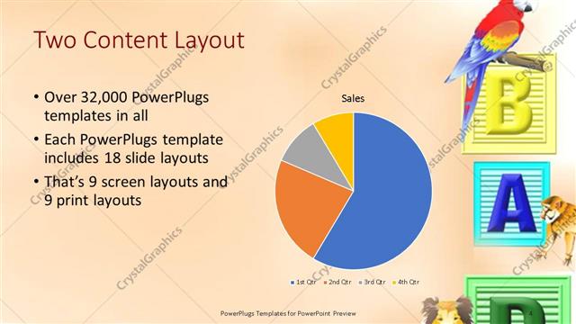 Two Content presentation slide layout