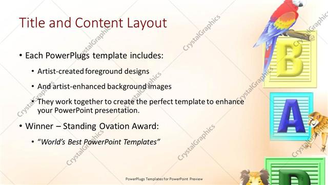 Title and Content presentation slide layout