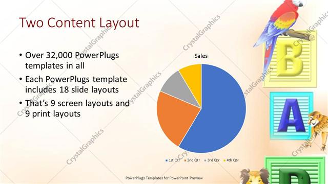 Two Content presentation slide layout