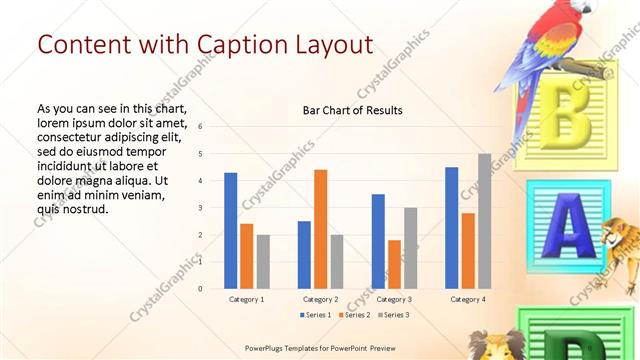 Content with Caption presentation slide layout