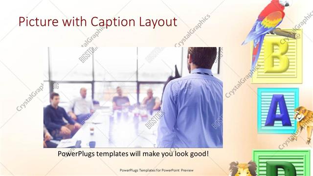 Picture with Caption presentation slide layout