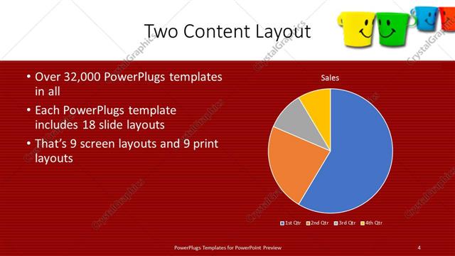 Two Content presentation slide layout