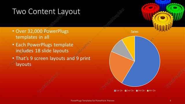 Two Content presentation slide layout