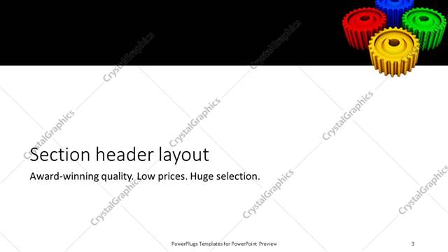 Section Header presentation slide layout