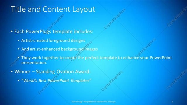 Title and Content presentation slide layout