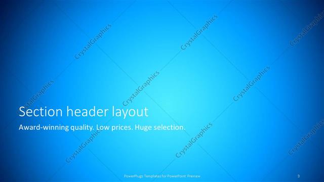 Section Header presentation slide layout