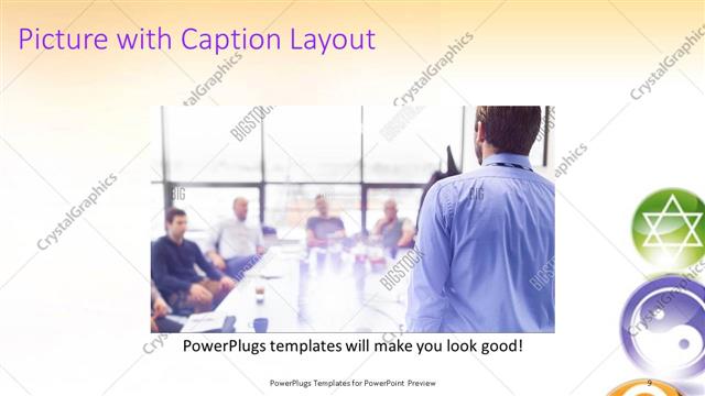 Picture with Caption presentation slide layout