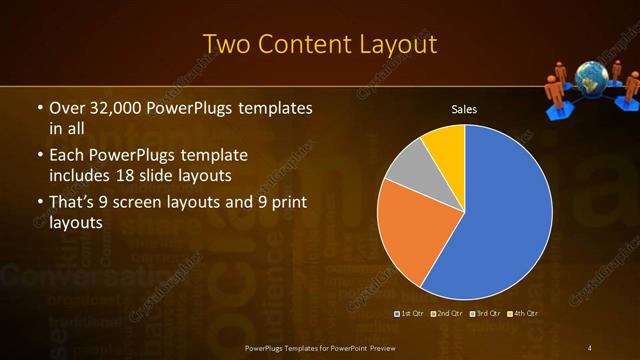 Two Content presentation slide layout