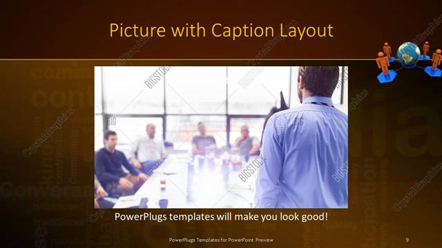 Picture with Caption presentation slide layout