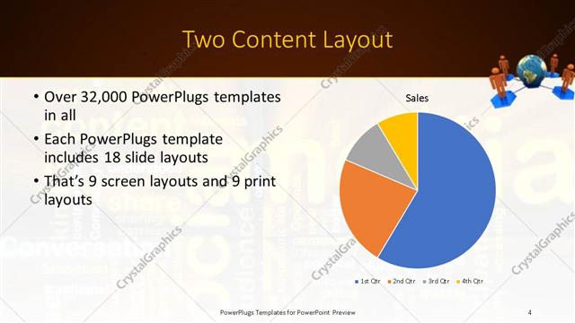 Two Content presentation slide layout
