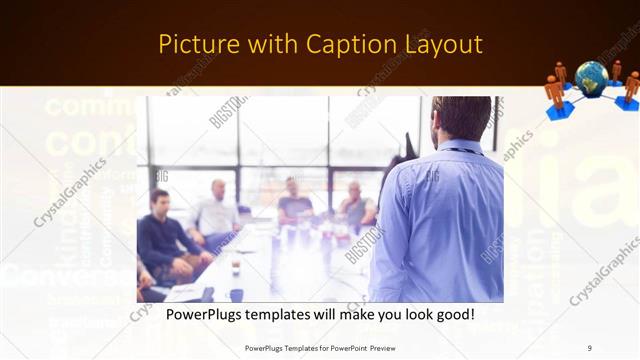 Picture with Caption presentation slide layout