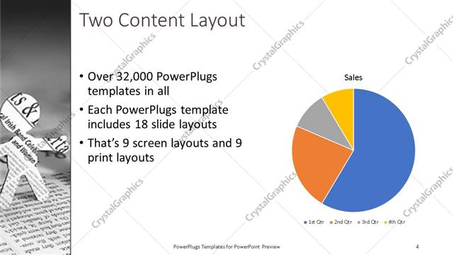 Two Content presentation slide layout
