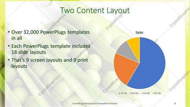 Two Content presentation slide layout