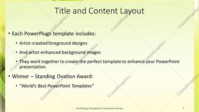 Title and Content presentation slide layout