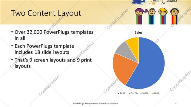 Two Content presentation slide layout