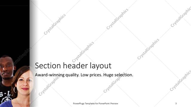 Section Header presentation slide layout