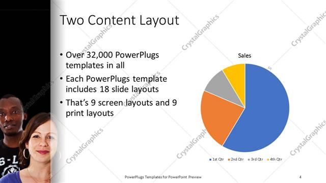 Two Content presentation slide layout