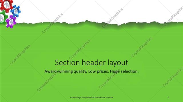 Section Header presentation slide layout