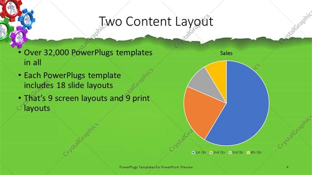 Two Content presentation slide layout