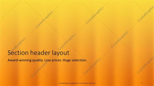 Section Header presentation slide layout