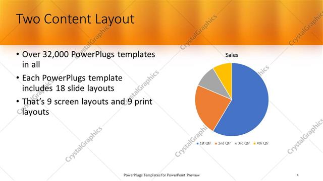 Two Content presentation slide layout