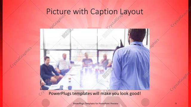 Picture with Caption presentation slide layout