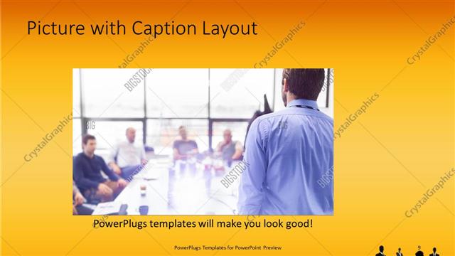 Picture with Caption presentation slide layout