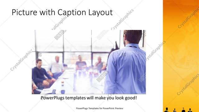 Picture with Caption presentation slide layout
