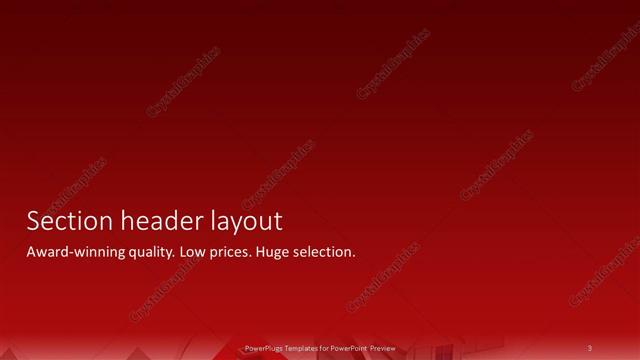 Section Header presentation slide layout