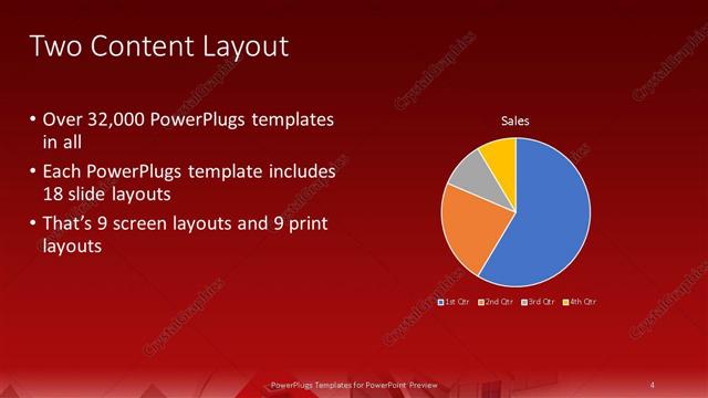 Two Content presentation slide layout