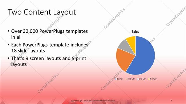 Two Content presentation slide layout
