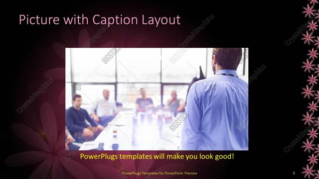 Picture with Caption presentation slide layout