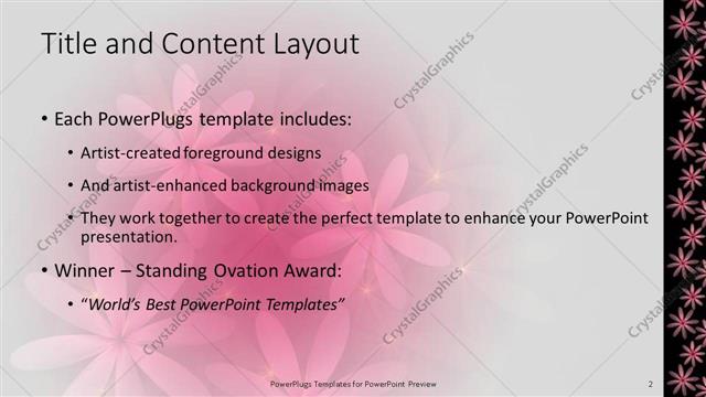 Title and Content presentation slide layout