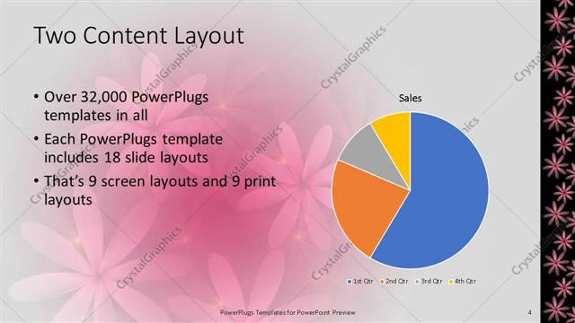 Two Content presentation slide layout