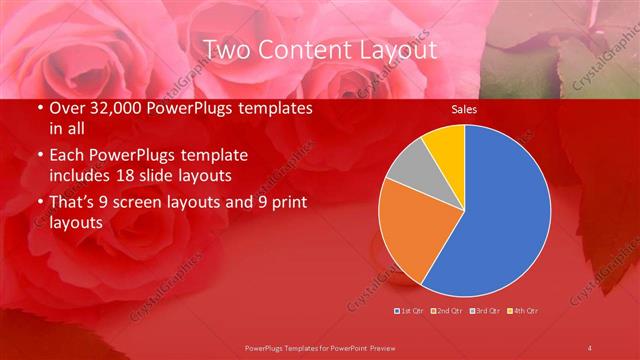 Two Content presentation slide layout