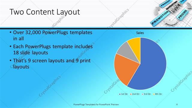 Two Content presentation slide layout
