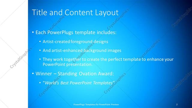 Title and Content presentation slide layout