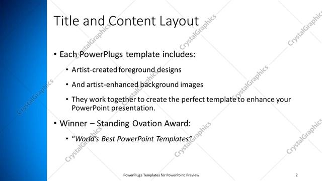 Title and Content presentation slide layout