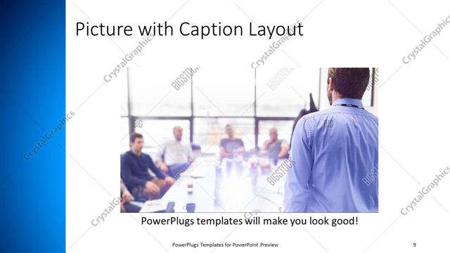 Picture with Caption presentation slide layout