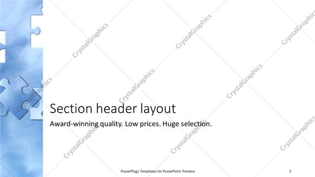 Section Header presentation slide layout