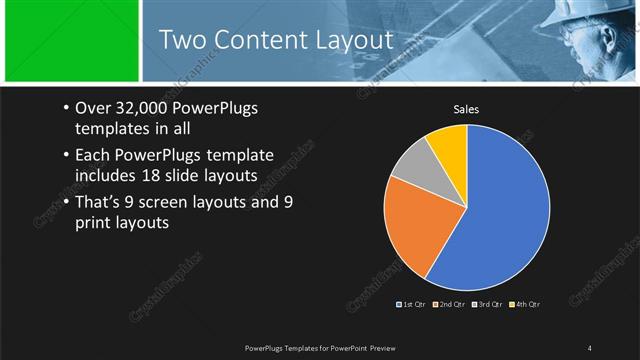 Two Content presentation slide layout