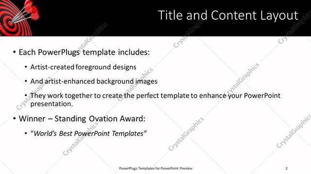 Title and Content presentation slide layout