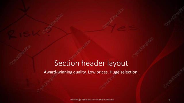 Section Header presentation slide layout