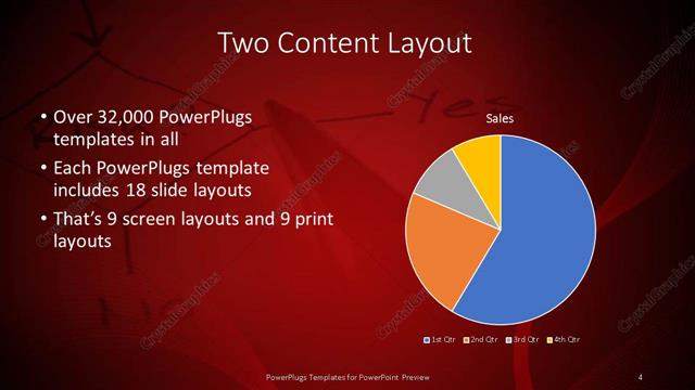 Two Content presentation slide layout