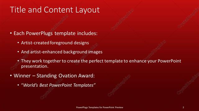 Title and Content presentation slide layout