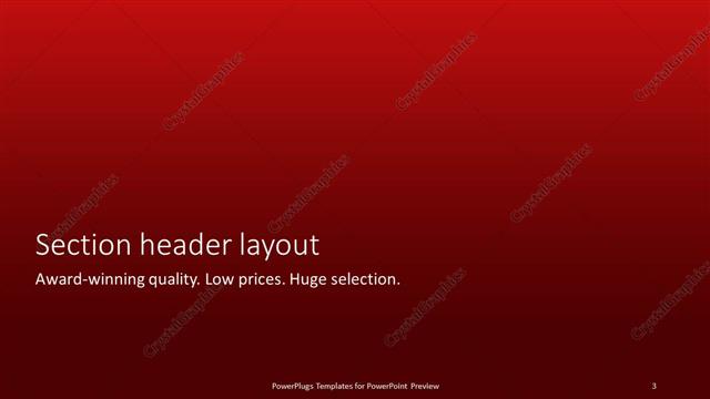 Section Header presentation slide layout