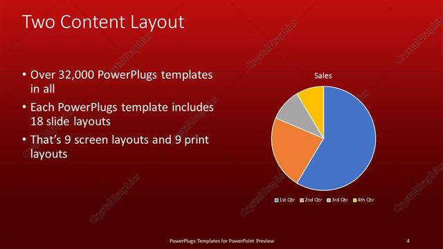 Two Content presentation slide layout