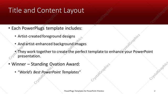 Title and Content presentation slide layout